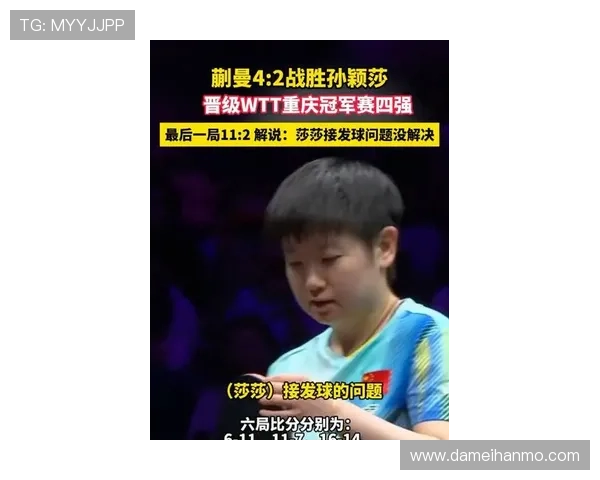 郭焱惊叹孙颖莎出局蒯曼爆发 郭焱惊叹孙颖莎出局蒯曼爆发